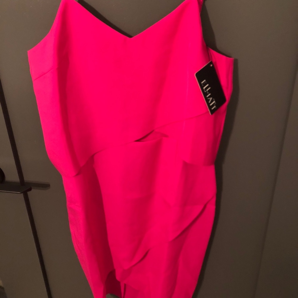 Unworn pink spaghetti strap dress